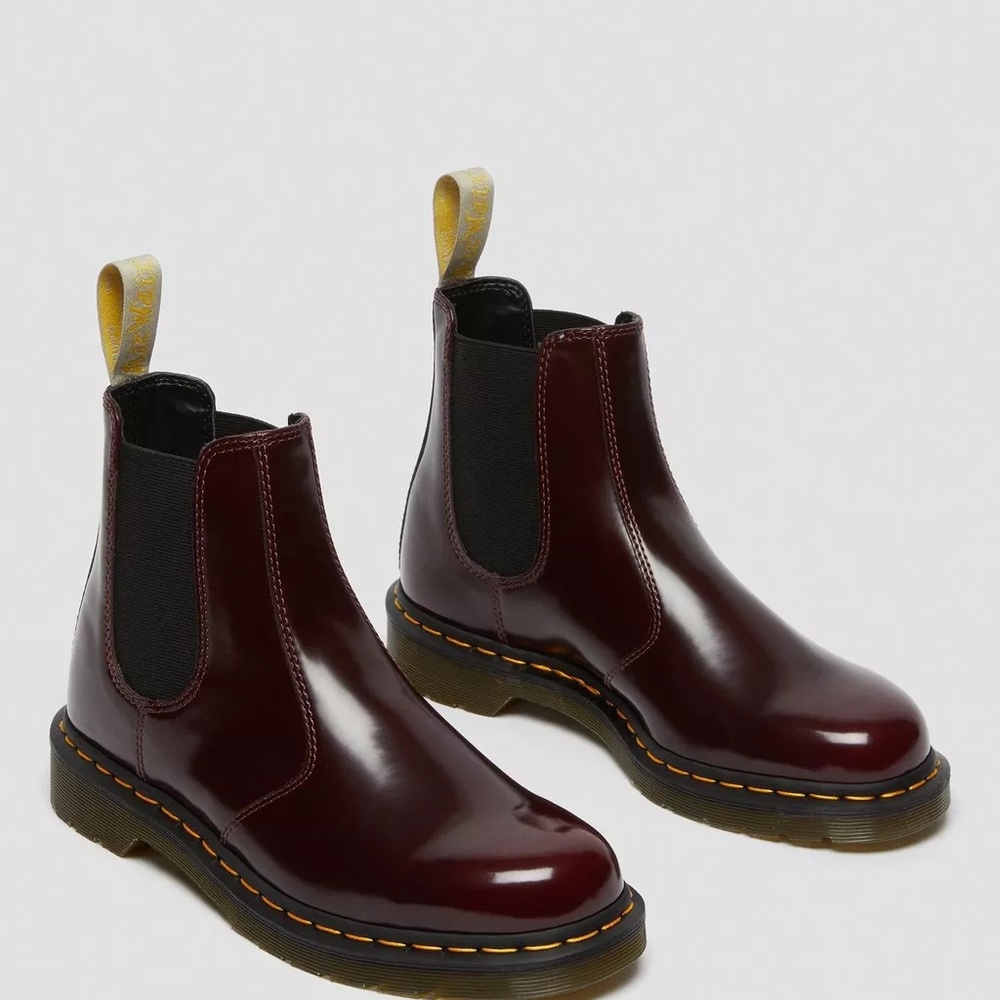 Dr. Martens 2976 Vegan Chelsea Boot Cherry Red Cambridge Brush